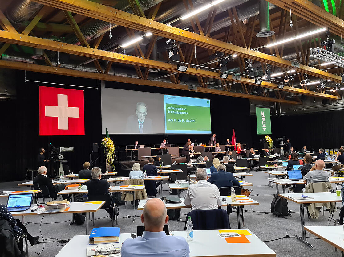 Sankt Gallen Cantonal Parliament Relocates to Expo Hall to Ensure Social Distancing